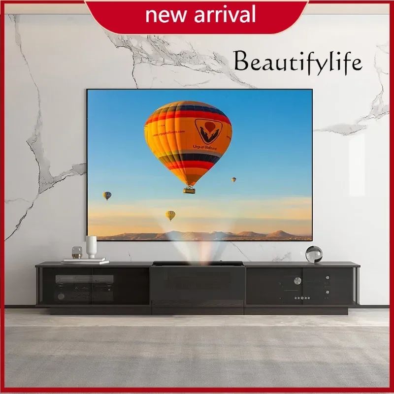 BJ Small Apartment Living Room Projector TV Cabinet TV Special Cabinet Hidden Electric Telescopic Table