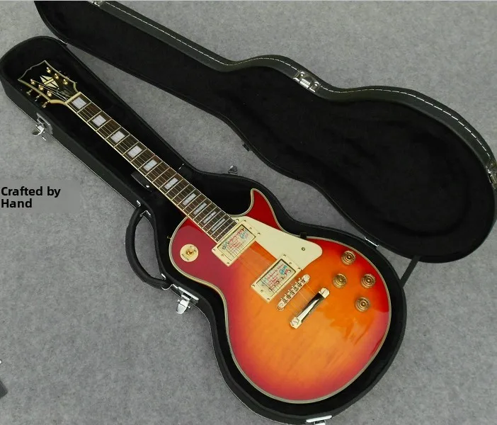 

Portable Air Travel Guitar Case Leather Wood Exterior Sponge Velvet Interior Protection Box for Flng with Your Guitar