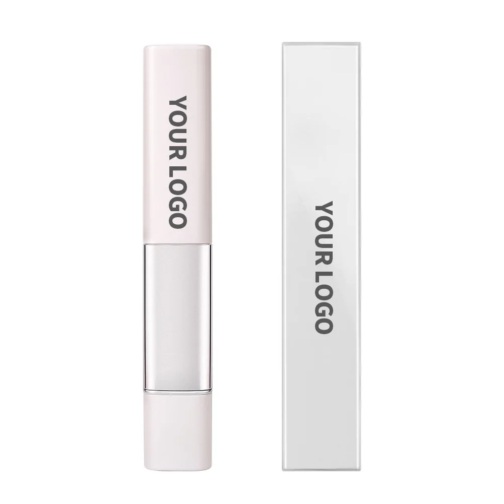 4-color Private Label Conceal Stick Custom Logo Dual-ended Brush 13g Concealer Waterproof Face Triangle White Package Makeup
