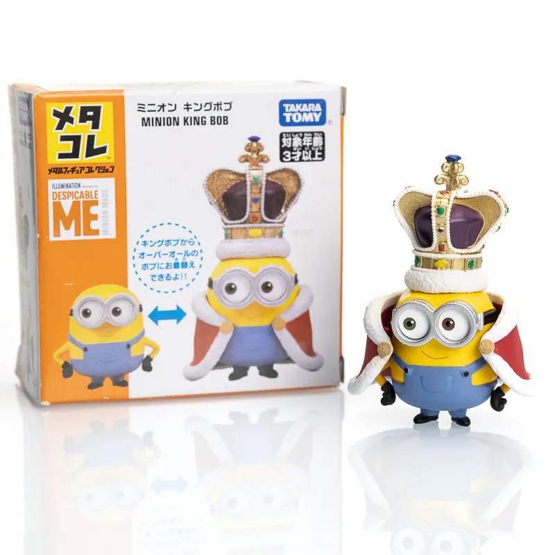 Minions Mini King Bob, Mel, Otto, Kevin, Stuart Action Figure, Graziosi Ornamenti da Scrivania, Modelli Anime da Collezione, Giocattoli Regalo per Bambini