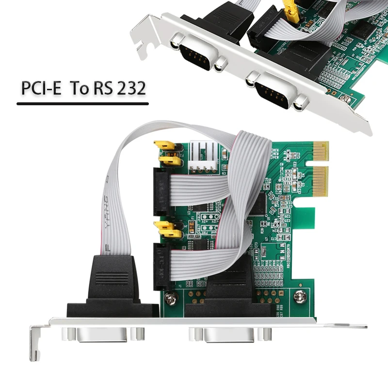 

Expansion Serial Card PCI-E Riser Card Adapter Expansion Card PCI express to rs232 serial port card Extender PCIe Converter