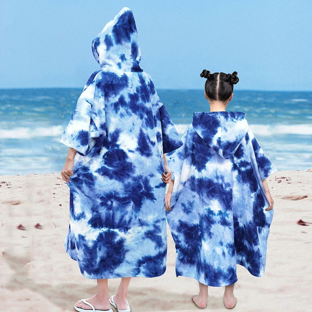 

Surf Poncho Towel Poncho Quick-Dry Towel Hoodie Microfiber Beach Robe Changing Poncho Swim Towel Beach Poncho For Adults