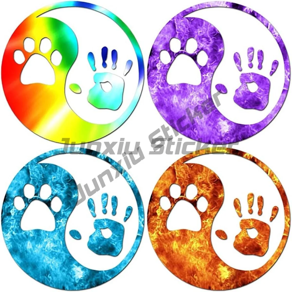 

Виниловая наклейка с изображением собачьей лапы Инь Янь ручной работы-стикеры автомобильные аксессуары стикеры гаджет мотоциклы автомобильные запчасти в ассортименте