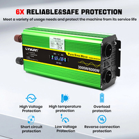LCD Pure Sine Wave Inverter DC12V AC 110V/220V Power Inversor Professional Inverters for Household Power Generation Systems