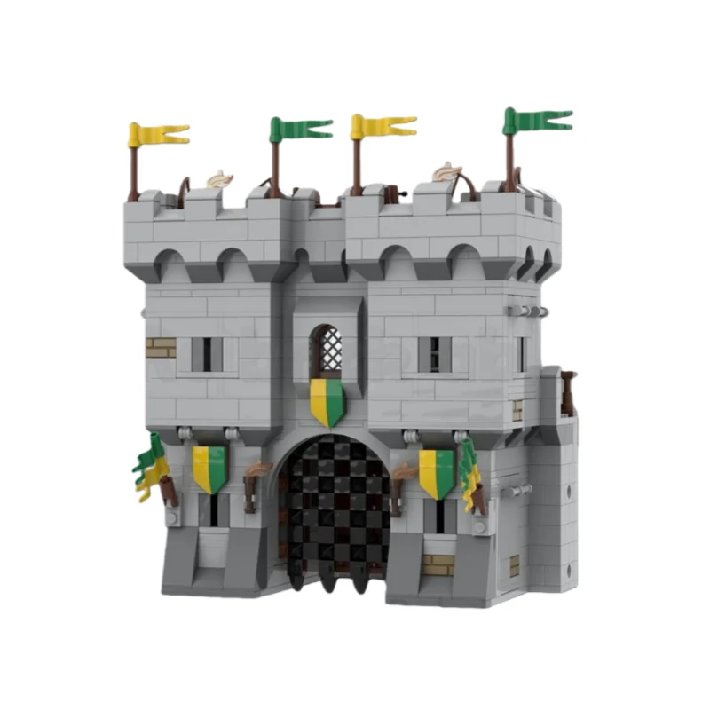 Modello di gatehouse con castello modulare architettonico MOC - set di giocattoli con blocchi di piccole particelle con 953 pezzi - adatto a tutte le imprese