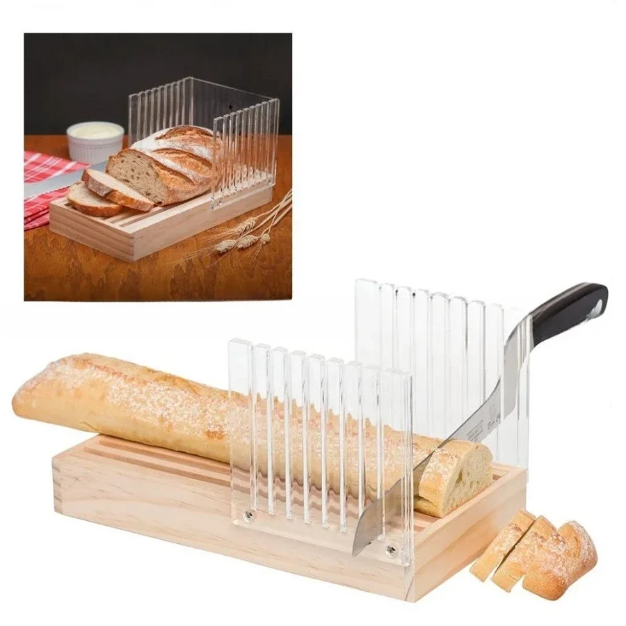 Acrylic bread cutter, cross-border household toast slicer, baking tool, slicing assistant