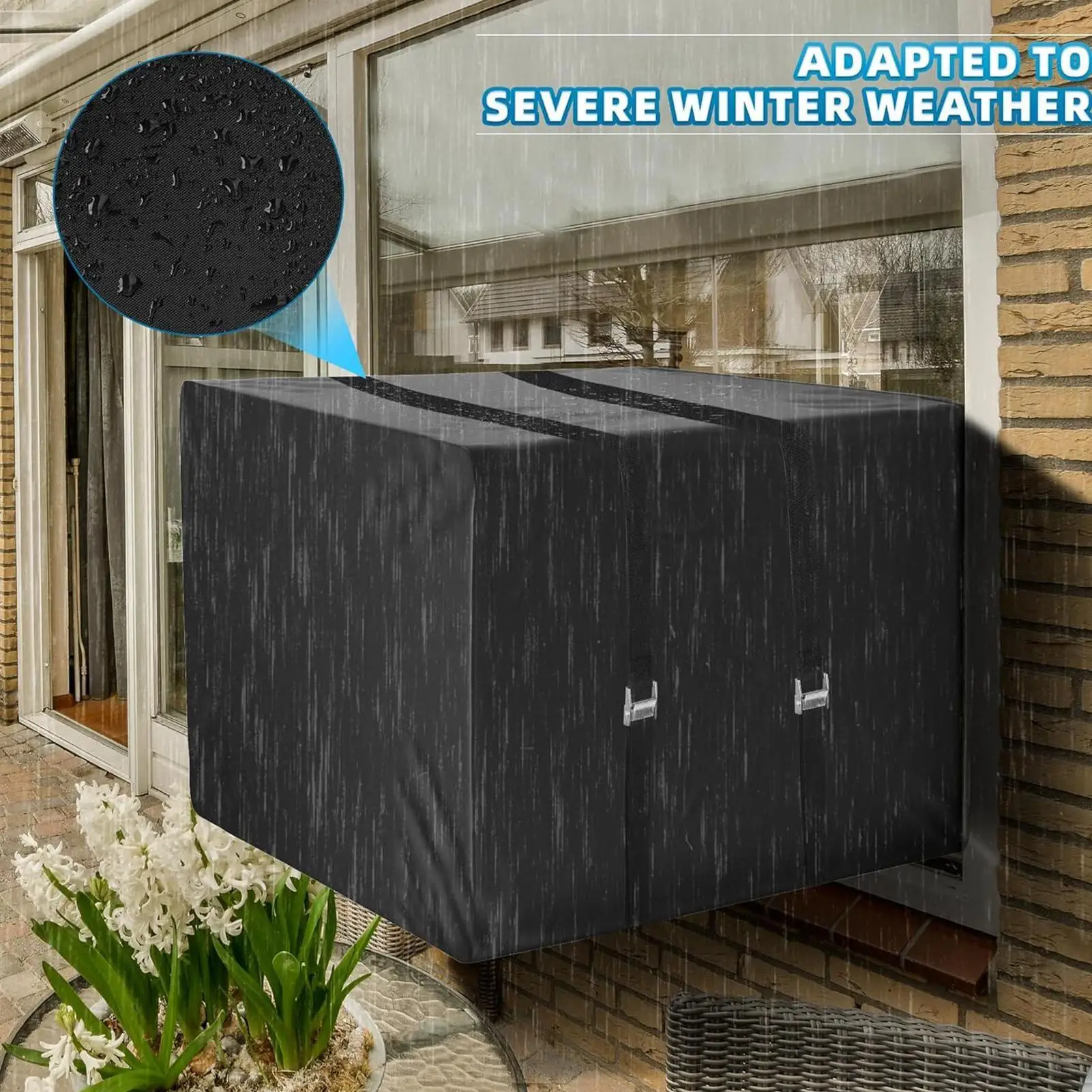 

Чехлы переменного тока для наружного изолированного кондиционера, пыленепроницаемый водонепроницаемый чехол переменного тока для дома, улицы, патио, подвала, гаража, автофургона