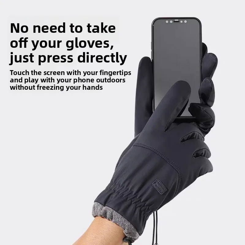 

Autumn and Winter Warm Gloves Skin Feeling Finger Gloves Warm Touch Screen Gloves Waterproof Gloves Cycling Sports Cold-gloves