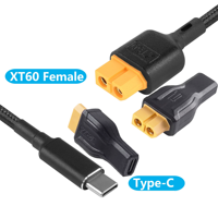 Type-C to XT60 Charging Cable PD 100W 20V/5A USB C to XT60 Female Adapter for ToolkitRC Drone Model Energy Storage Power Charger