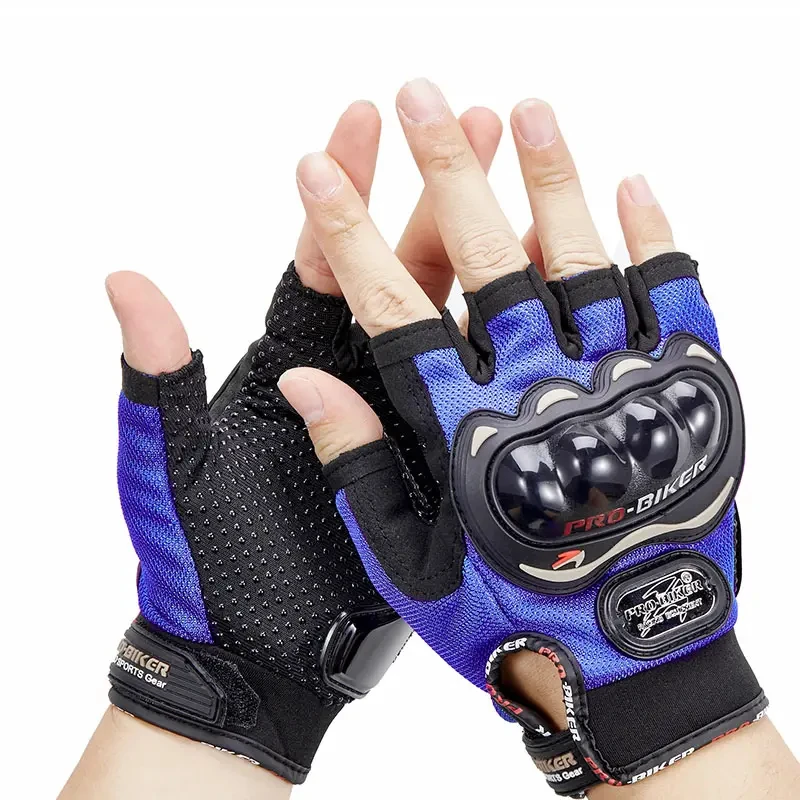 PRO-BIKER Cheap Riding Half Finger Gloves Summer Men Women Anti-slip Palm Gloves Motorcycle Off-Road Protective Gloves