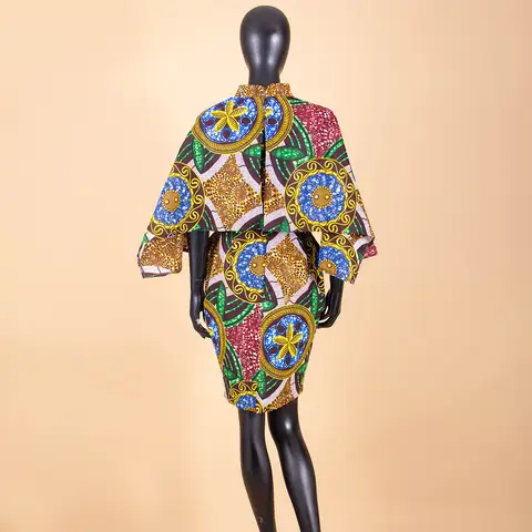 2026 abiti africani per le donne AFRIPRIDE bazin riche ankara stampa puro cotone privato personalizzato cera batik arco o-collo abito S1825092