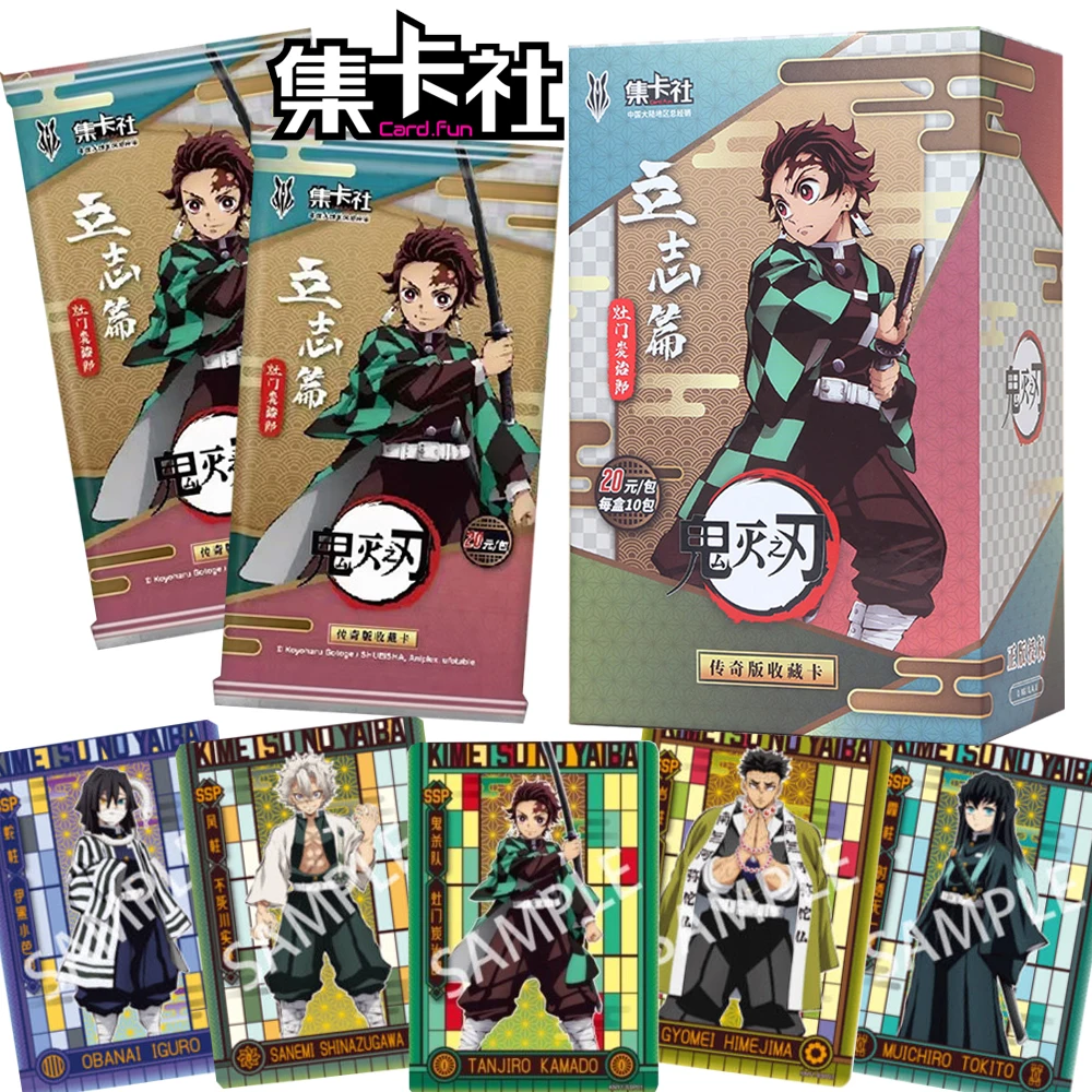 

CARD.FUN Genuine Demon Slayer Cards Tomioka Giyuu Kamado Tanjirou Anime Characters Classic Action Skills Collection Cards Gifts