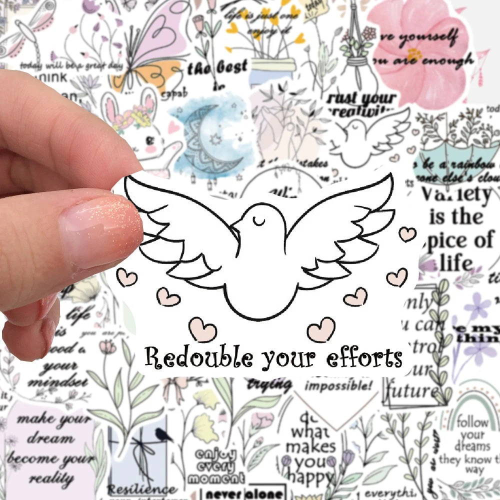 

10/30/50pcs Cute Jesus Bible Quotes Stickers Inspirational Phrases Aesthetic Decals Suitcase Phone Guitar Kid Sticker Decoration