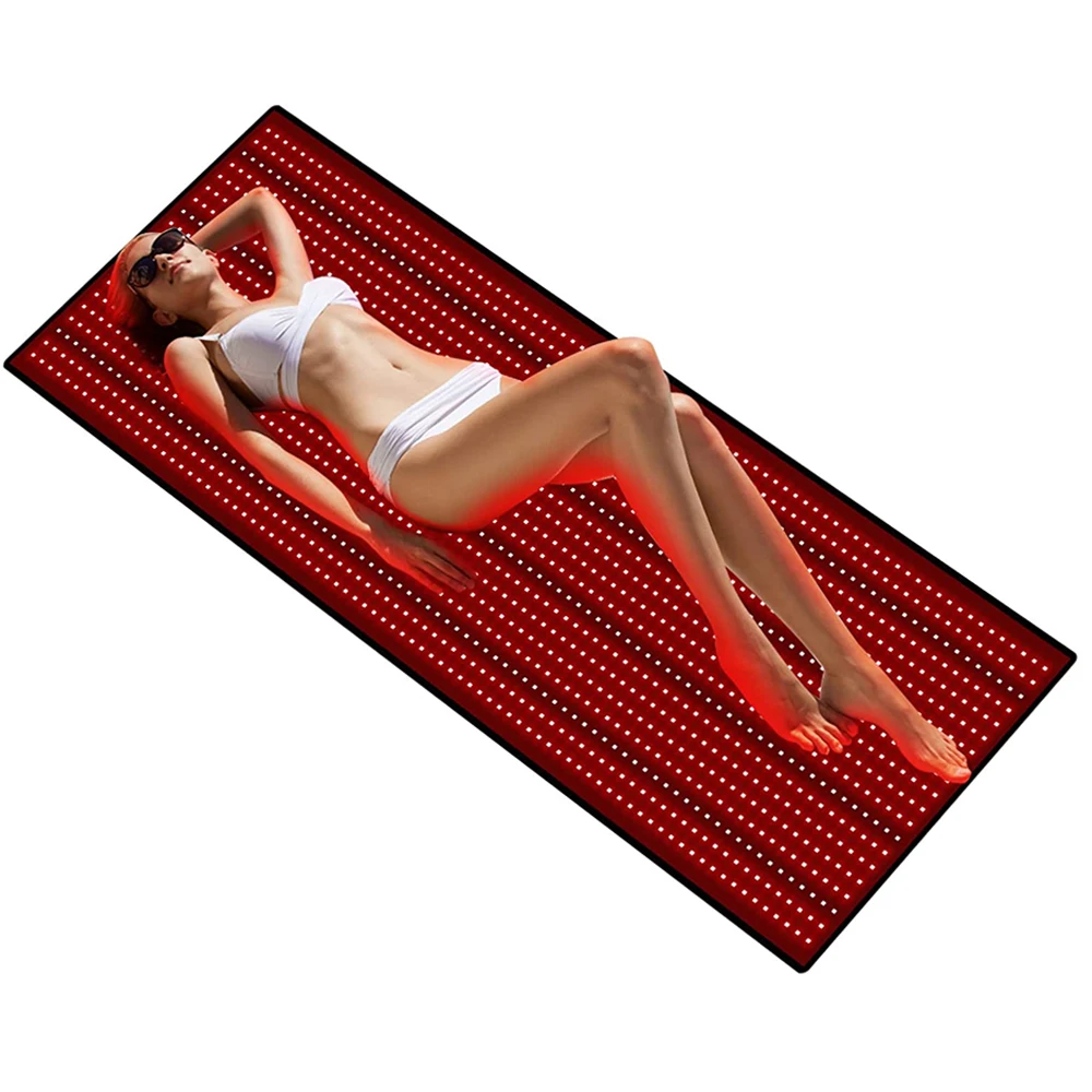 1280pcs LEDs 660NM&850NM Red Light Therapy Mat Near Infrared Therapy Wrap  Heat Pad for Full Body Pain Relief Skin Rejuven