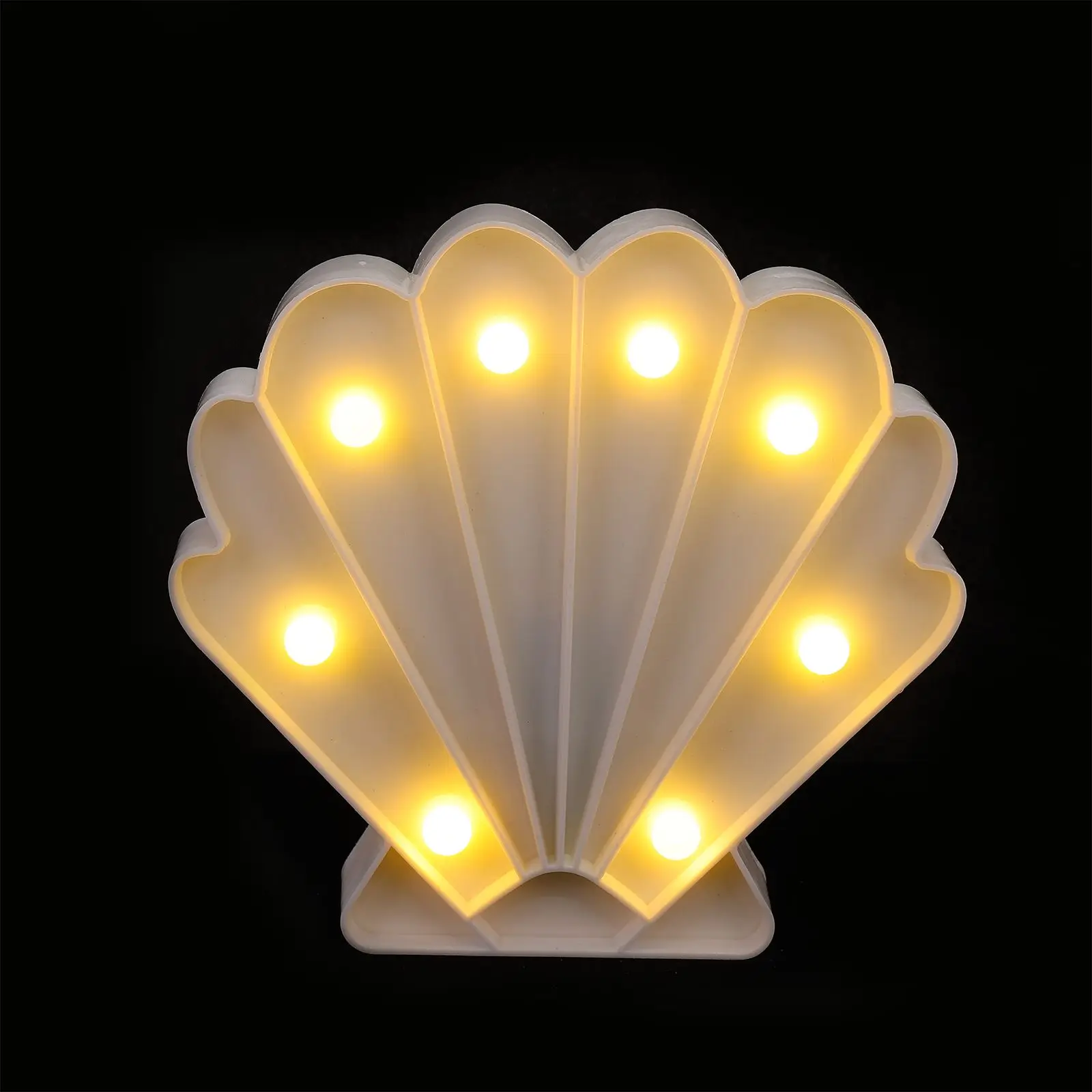 

Shell Modeling Lamp Desktop Light Led Night Lights Mermaid Scene Decoration Seashell Plastic Small Decorative Dinner Table
