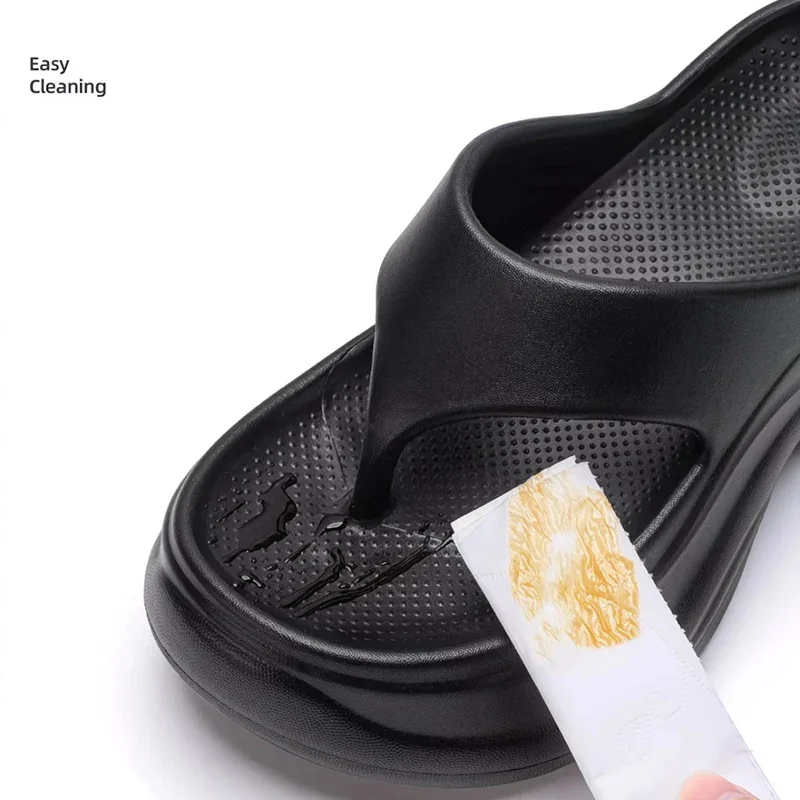 Bequeme Plateau-Flip-Flops mit dicker Sohle für Damen – Sommer 2026 Trend Zehensteg-Sandalen für Strandurlaub, höhenerhöhende Pantoletten – Detail 4