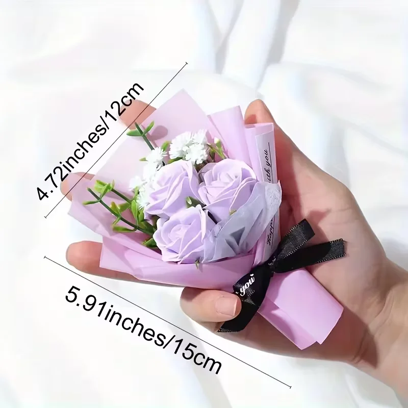 Ein Strauß Künstliche Mini-Rosen, Geeignet für Heimdekoration, Partys, Hochzeitsdekoration, Valentinstagsgeschenke – Detail 3
