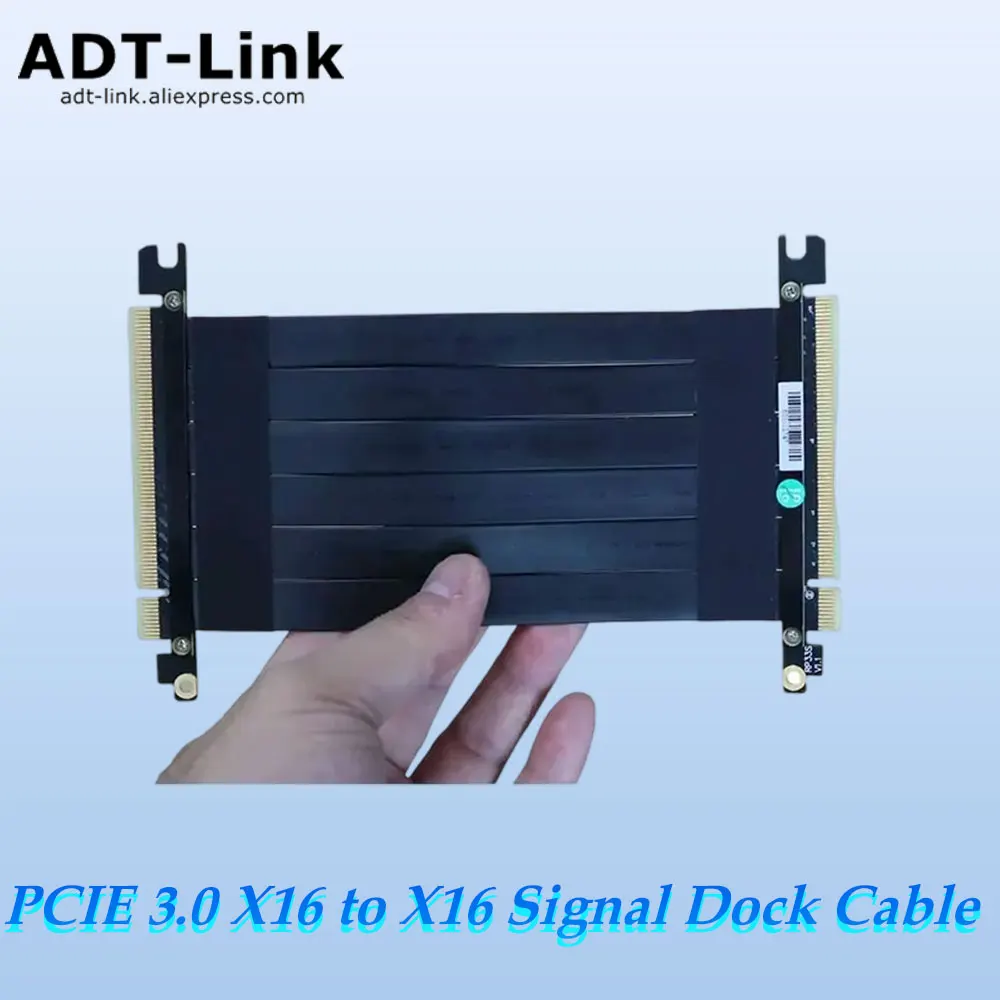 

ADT-Link Gen3 Gen4 PCI-e 3.0X16 Male to X16 Male Signal Docking Riser TX-RX Switch PCI Express 16X Female to Female Connector