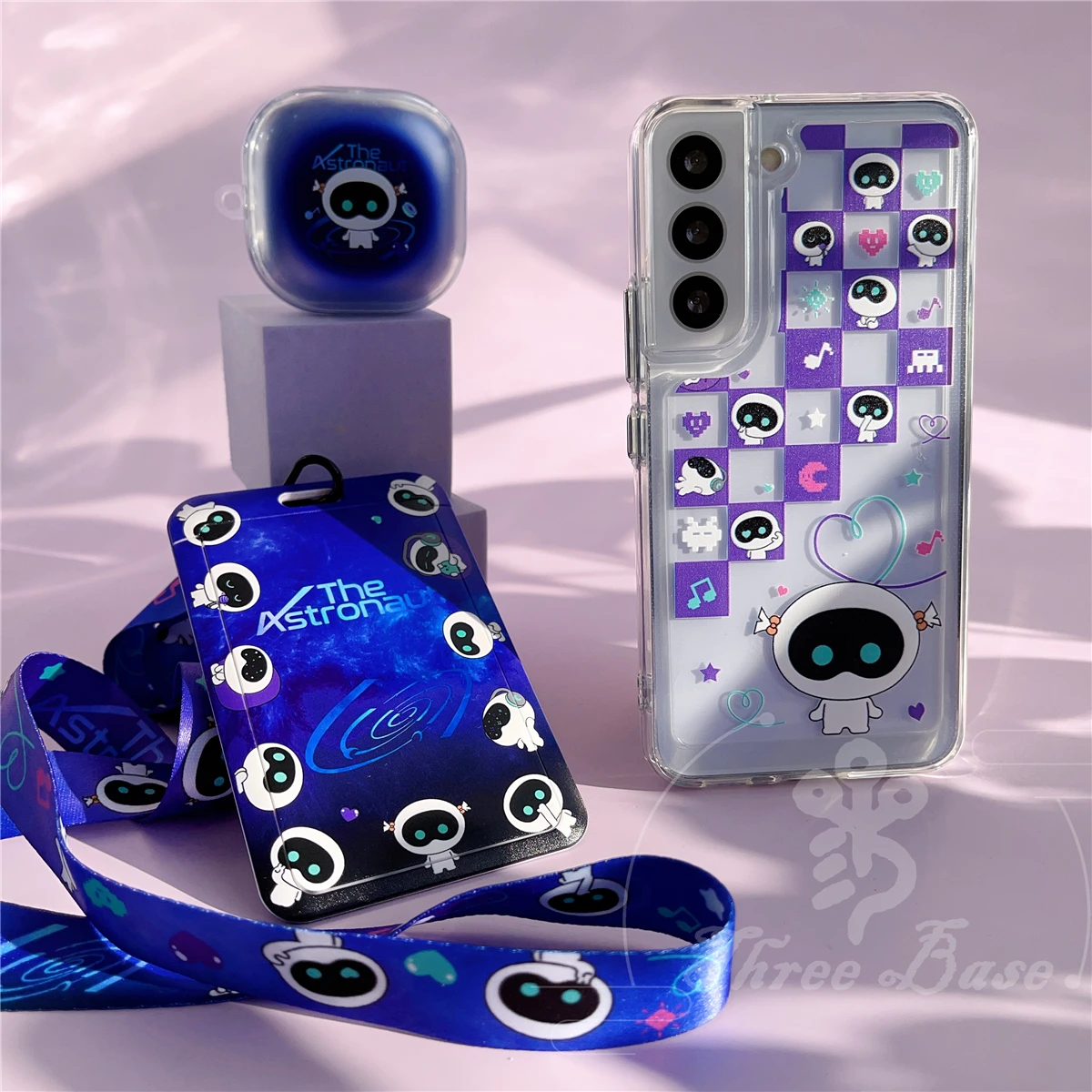 قضية الهاتف Threebase جين رائد الفضاء الأمل لسامسونج غالاكسي S22 S22 + S22Ultra S23 S23 + S23Ultra A53 A54 A73 A33 A23 M54 5G A24