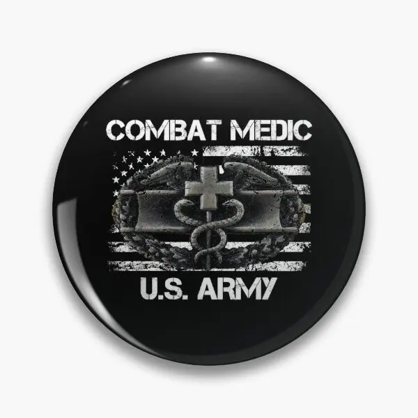 Combat Medic U S Army Badge Funny Mili  Soft Button Pin Fashion Cute Metal Clothes Brooch Women Badge Cartoon Jewelry Creative