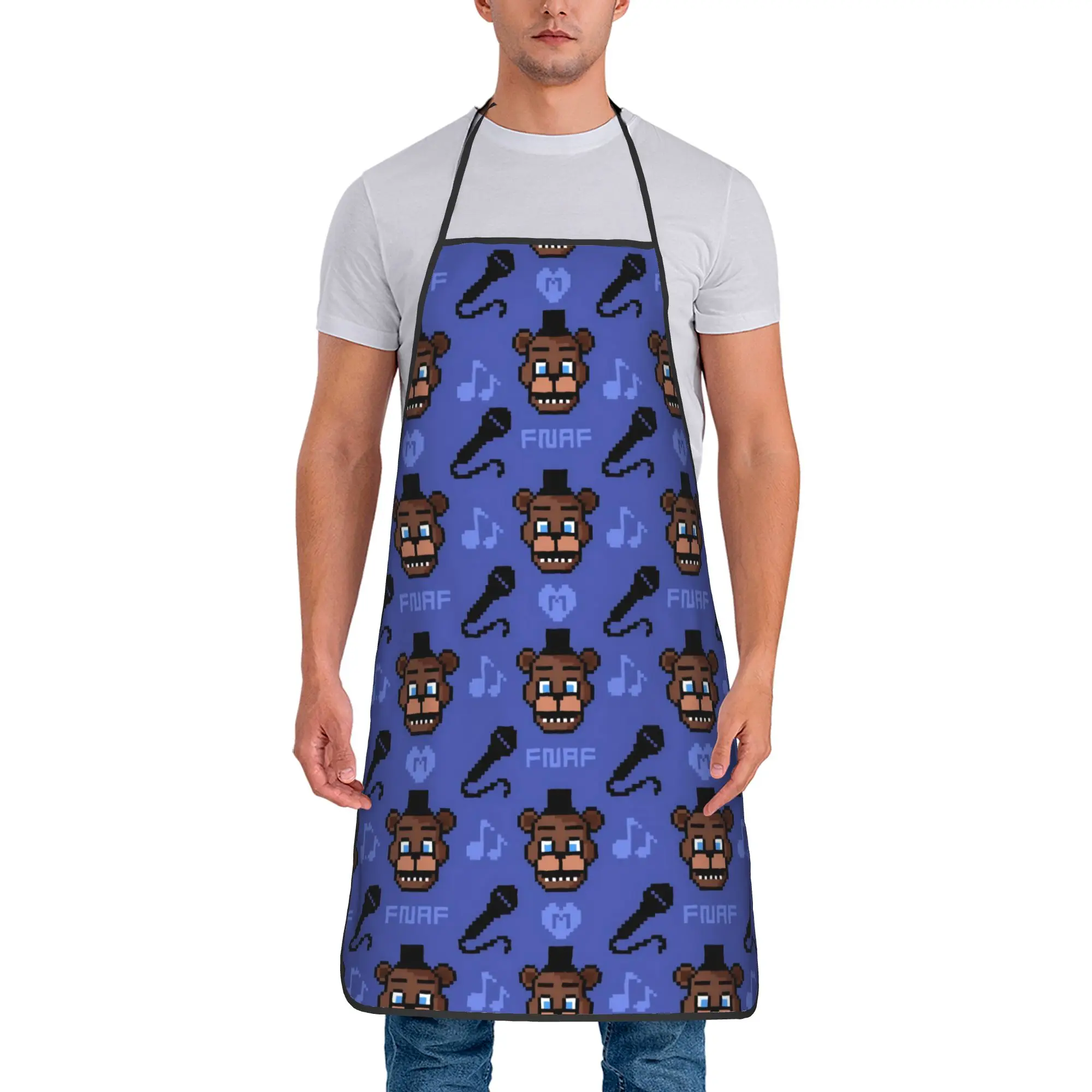 

FNAF At Freddy's Apron Cooking Cute Kitchen Accessories Manicure Restraunt Aprons without Pocket