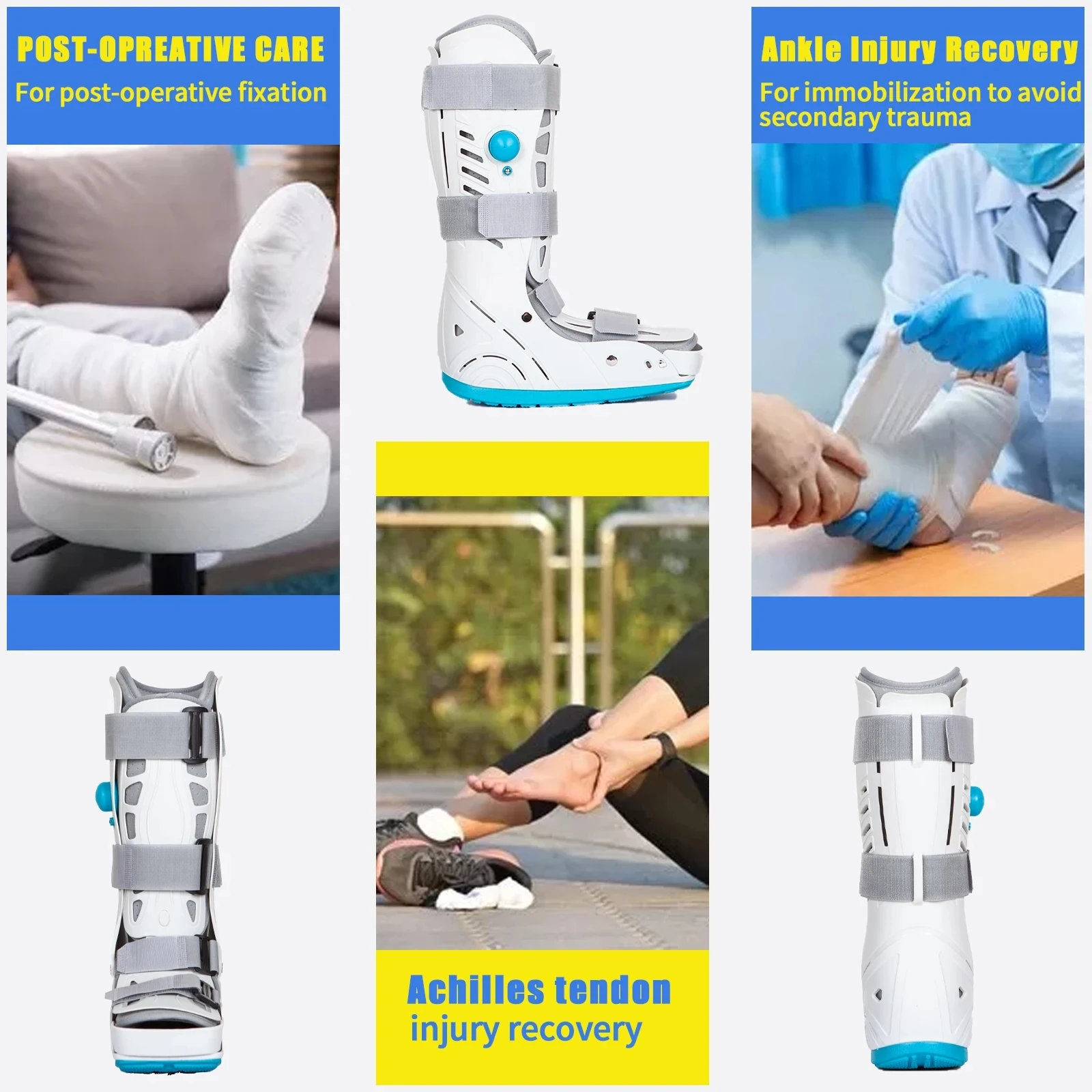 Air Cam Walker Boot Ankle Joint Fixed Support Ankle Sprain Fracture walking Artifact Plaster Shoe Guard