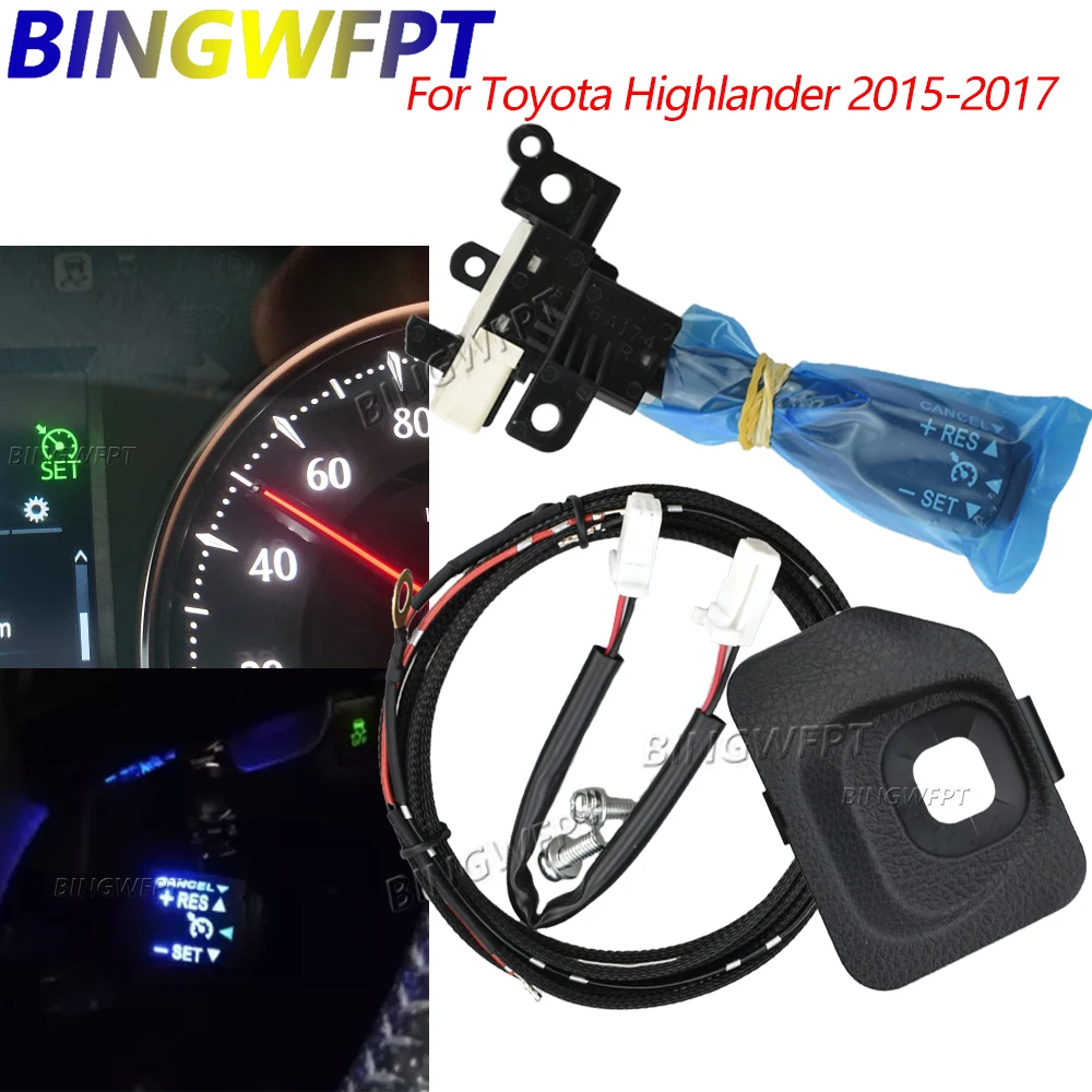 With Backlight Cruise Control Switch With Dust Cover For Toyota Highlander 2015-2017 84632-34011 45186-0E070-C0 451860E070C0