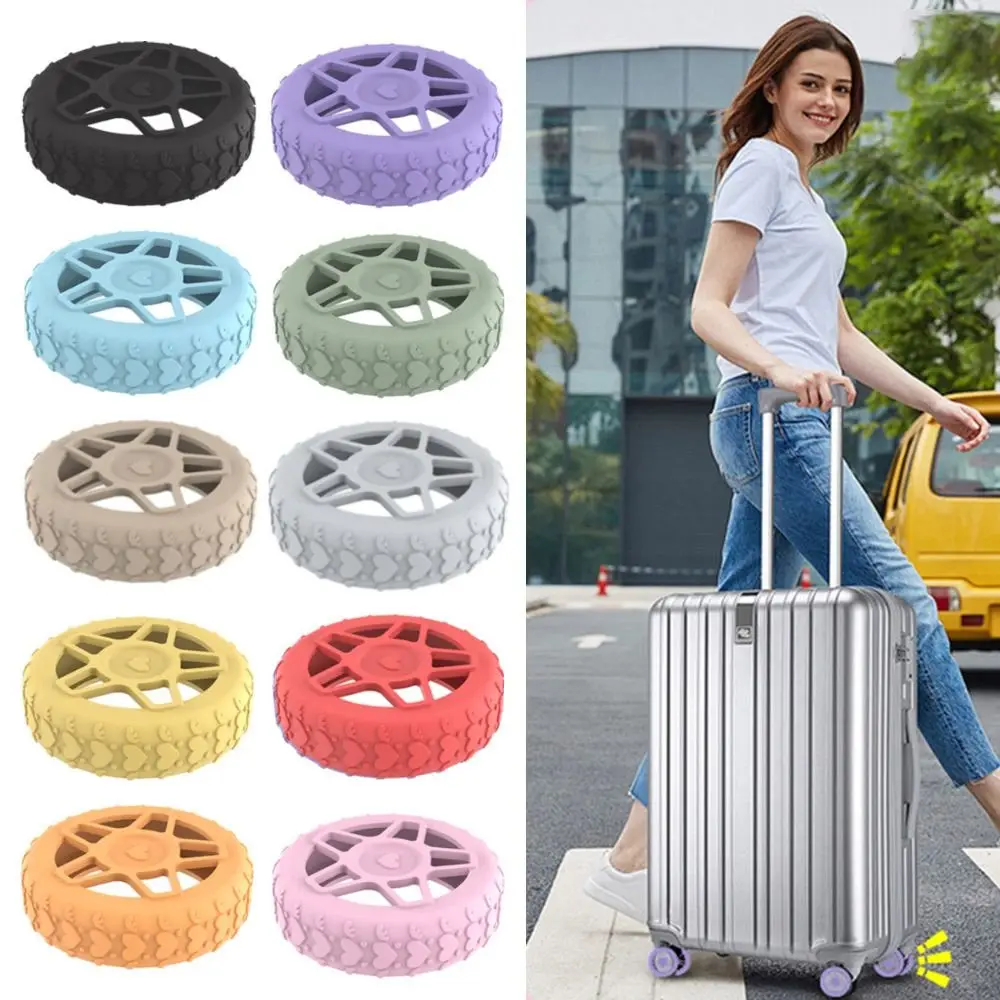 Anillos protectores de ruedas de equipaje, accesorios de equipaje de silicona, cubierta de ruedas para la mayoría de los equipaje, Reduce el ruido para equipaje de viaje, 8 Uds.