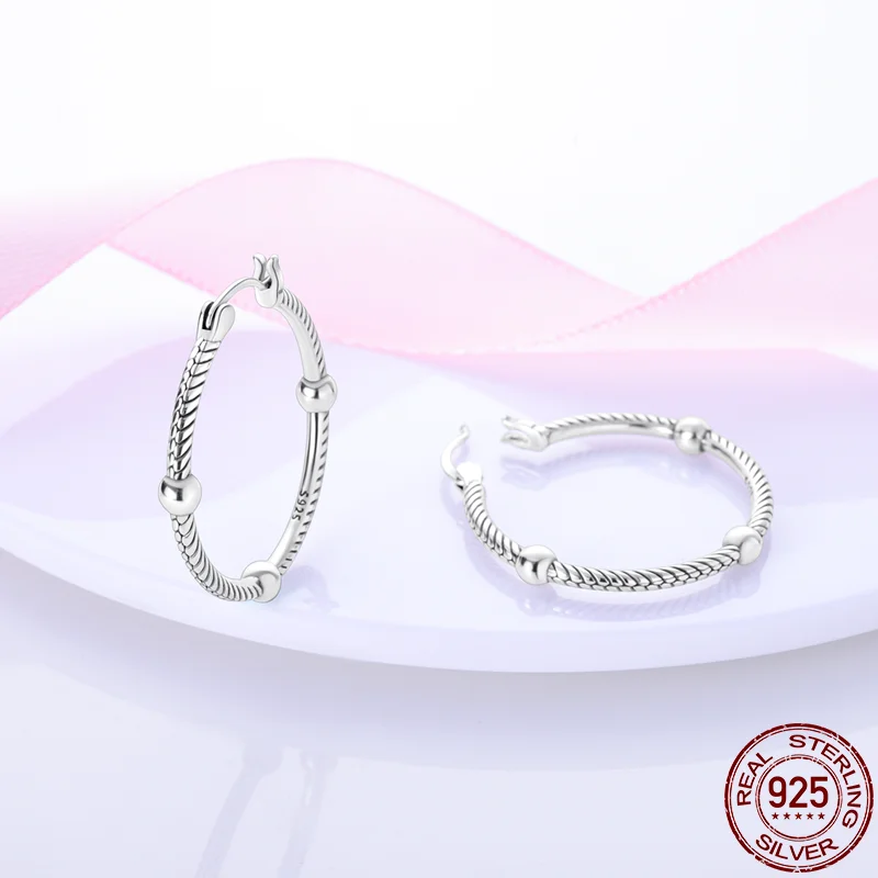 New In Original 925 Sterling Silver Heart-Shaped Star-And-Moon For Women Earring 2024 Trending Fashion Jewelry Birthday Gift Hot