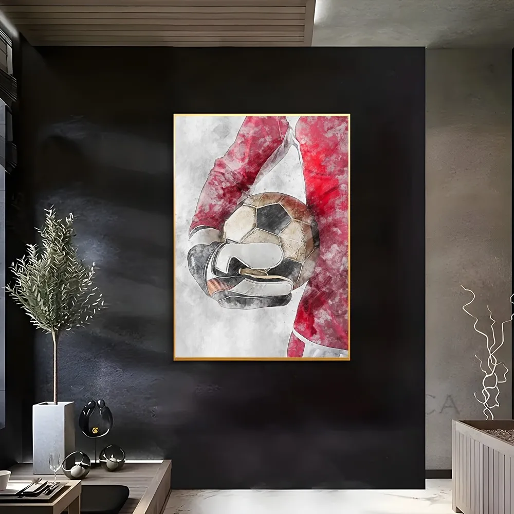 1pc The Great Football Star Soccer Player Cool Poster Sticky Wall Art Printing Waterproof Home Living Room Bar Aesthetic Decor