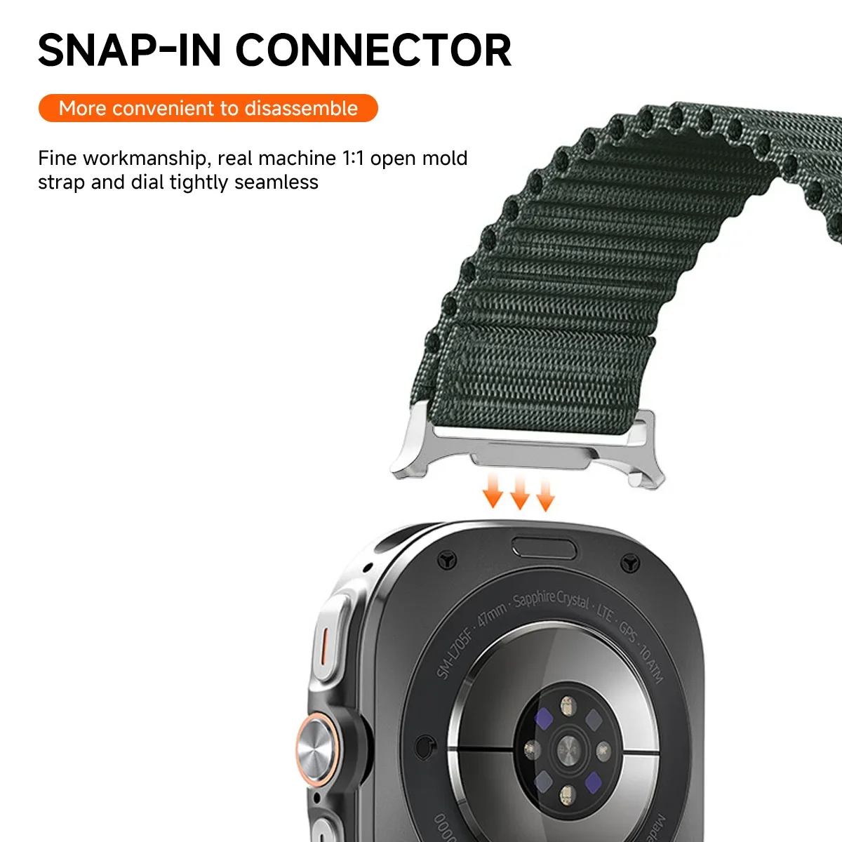 نايلون الرياضة المغناطيسي سوار لساعة سامسونج جالاكسي الترا حزام 47 مللي متر درب حلقة العصابات لساعة جالاكسي 7 الترا 47 اكسسوارات