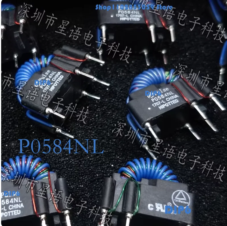 P0584NL Оригинальный чип импульсного сетевого трансформатора PO584 DIP6 450UH 1:1:1, 5 шт.