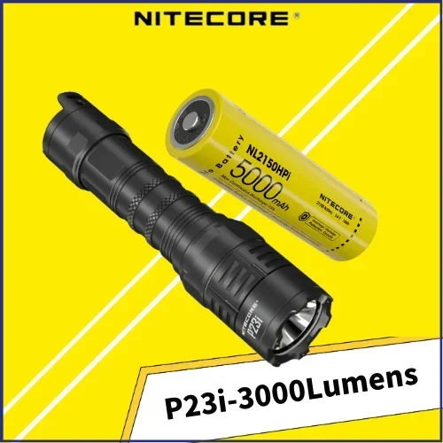 nitecore p23i recarregavel lanterna tatica 3000lumens feixe maximo distancia 470m com 21700 bateria 01