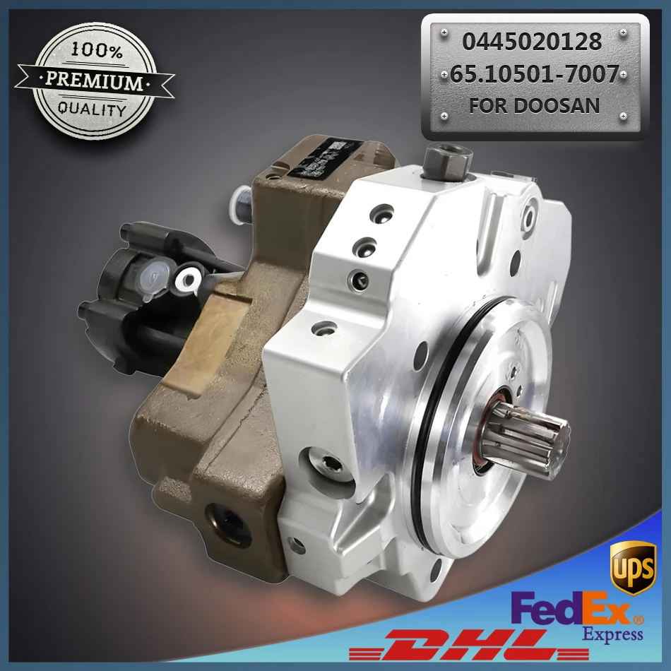

High-Quality Diesel Common Rail Fuel Pump 0445020128 65.10501-7007 for Doosan Excavator DX225 DX215-9C DL06 Engine