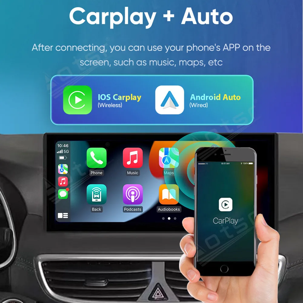 Android 13 Carplay Auto 4G+WIFI Car Radio For Hyundai Tucson IX35 2018 2019 2020 Multimedia Video Player Navigation GPS Stereo