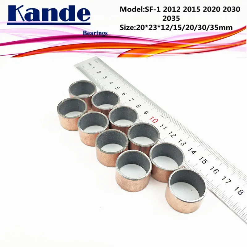 

SF-1 2012 2015 2020 2025 2030 2035 Self Lubricating Sleeve Size 20*23*12 15 20 25 30 35mm SF1 Kande Bearings