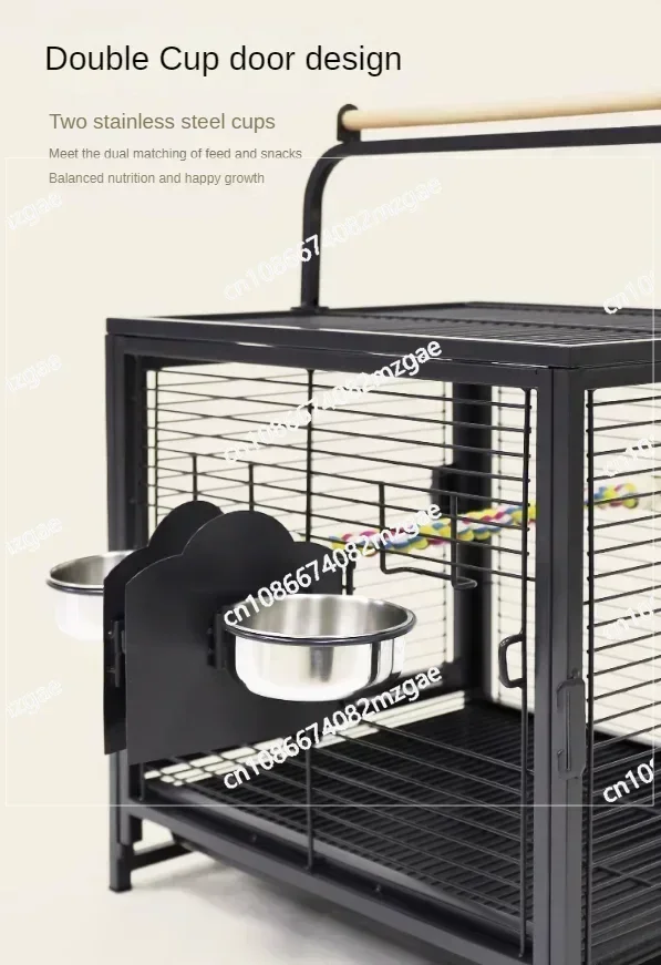 السفر الناقل قفص الطيور الطيور للطيور خارج الحديد قفص الطيور الفاوانيا النمر اللؤلؤ الببغاء حمل قفص 47.6x377.5x 45.7 سم