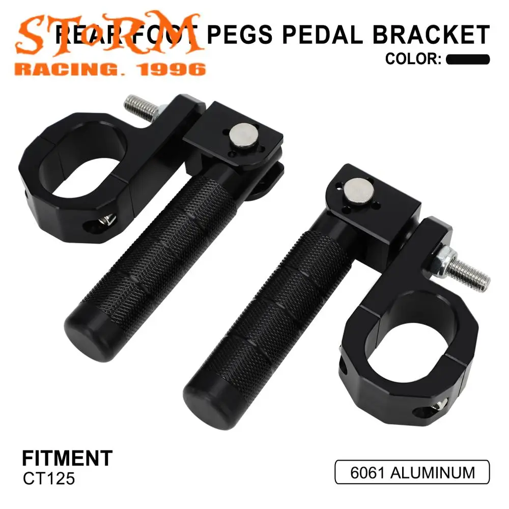 

Rear Foot Pegs Pedal Bracket Support Foot Rests For HONDA CT125 CT 125 Motorcycle Aluminum