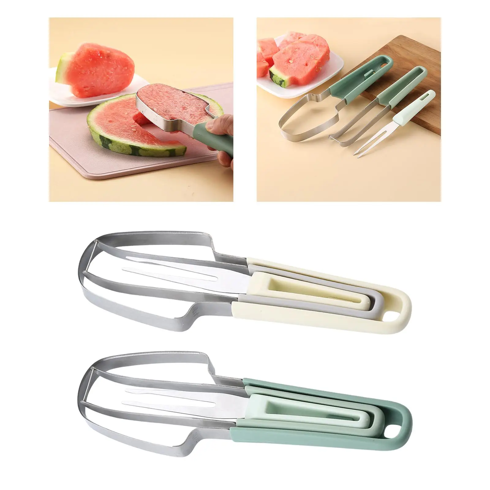 Watermelon Fork Slicer Cutter Lightweight Portable Convenience Melon Cutter