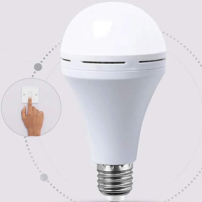 Outdoor Camping LED Rechargeable Emergency Light Operated White Light Warm Light Bulb Battery Light Home Lights Up Light