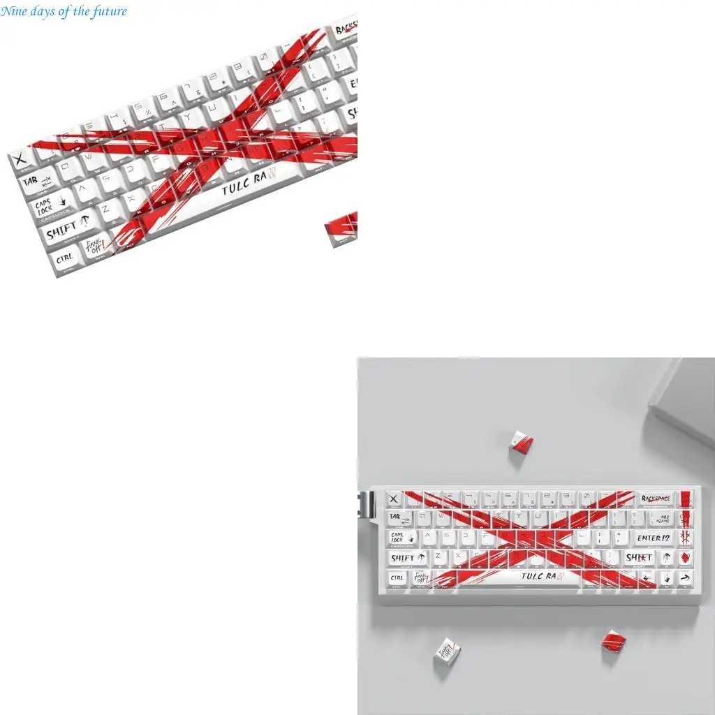 

74 клавиши, набор колпачков для клавиш с боковой печатью, устойчивая подсветка для механических клавиатур 60, 61, 65, 67, 68