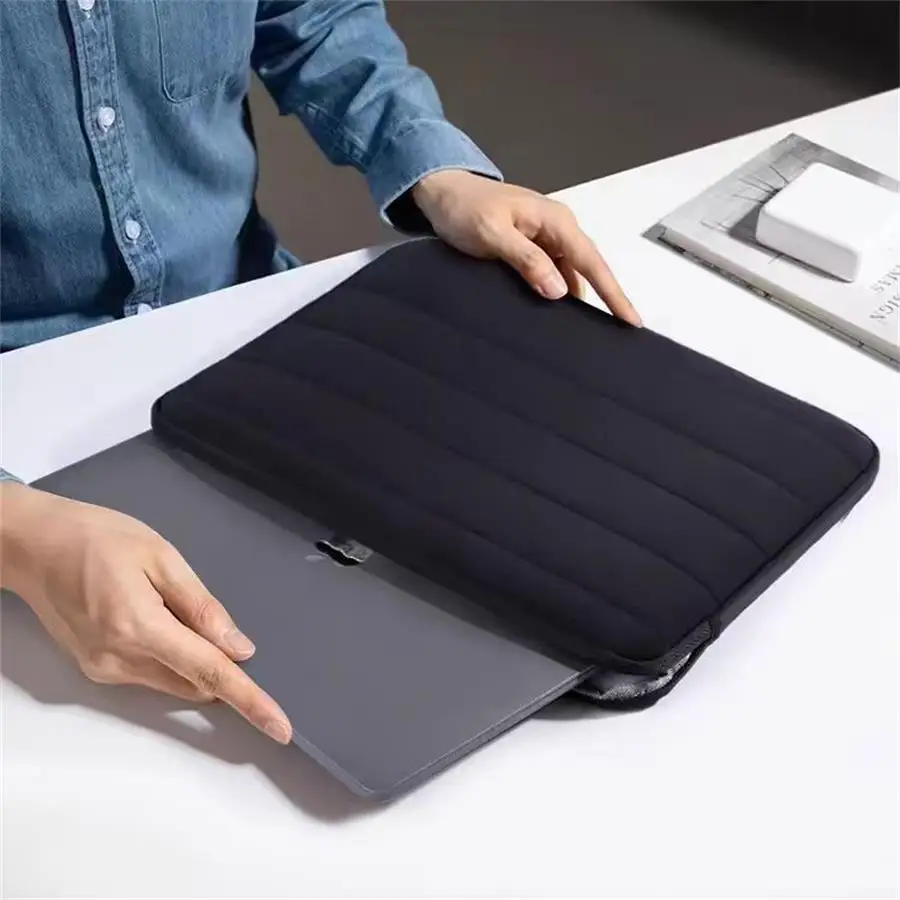 2025 Puffy Laptop Sleeve Cover Bag 13 14  Inch Candy Color Computer Carrying Case Bags for Ipad Macbook Asus HP Lenovo