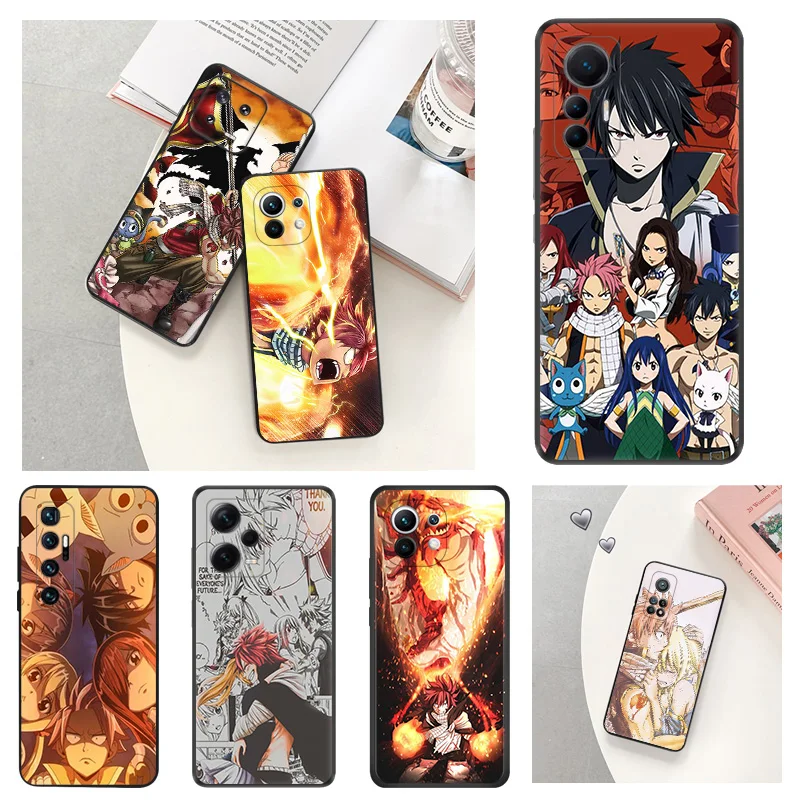 Anti-Drop Soft Phone Case For Xiaomi 12T 12X 13Lite Redmi Note 12 4G 5G 12s 13 Pro 12c 13c Super Fairy Tail Anime Cover