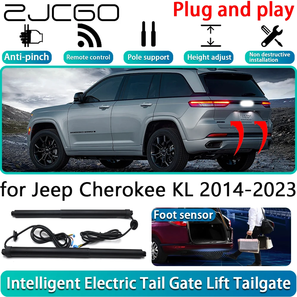 

ZJCGO for Jeep Cherokee KL 2014-2023 Car OEM Electric Powered Tailgate Power Liftgate Automatic Tailgate System With Foot Sensor