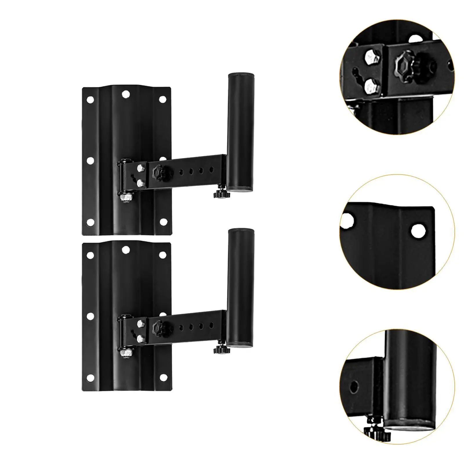 2x Speaker Wall Ceiling Mount Brackets Professional Rotatable Heavy Duty Adjustable Wall Mount Holder for Studio Monitor Office