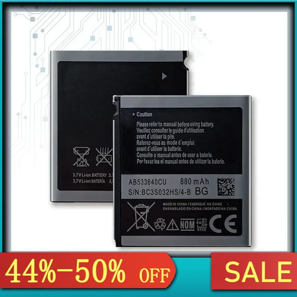 AB533640CC AB533640CU/CK/CE Battery For Samsung S6888 S3710 S3600C GT-S3600i S3930C S3601C S5520 S569 880Mah With Track Code