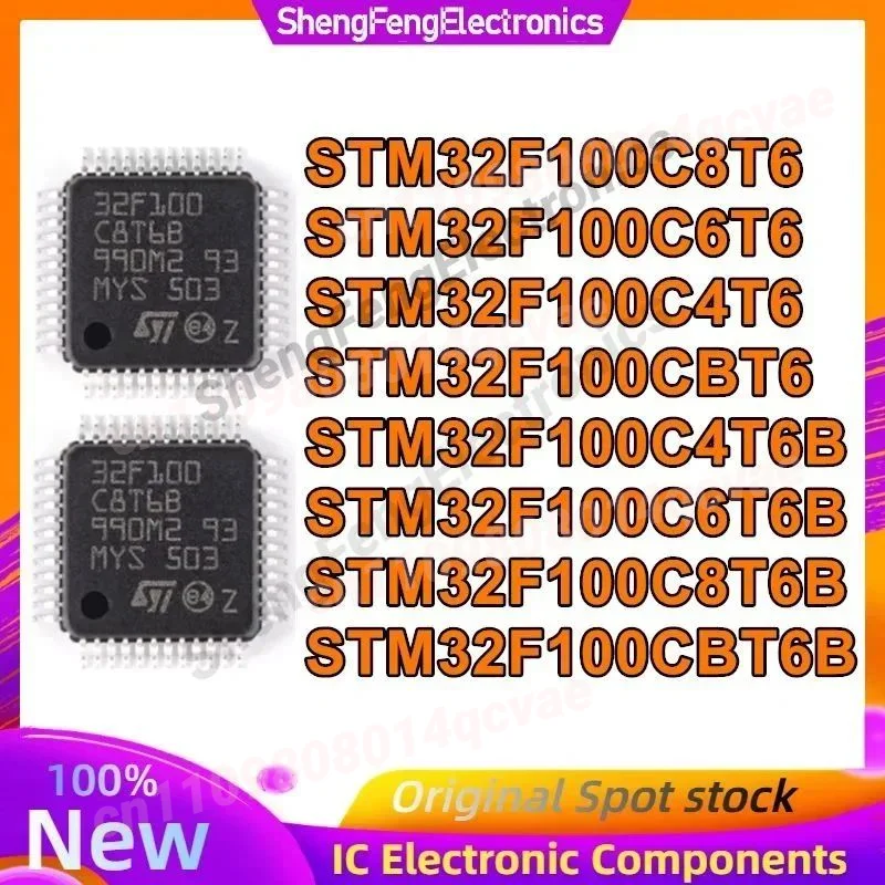 

5 шт. STM32F100C8T6 STM32F100C6T6 STM32F100C4T6 STM32F100CBT6 STM32F100CBT6B STM32F100C4T6B STM32F100C6T6B STM32F100C8T6B Новые