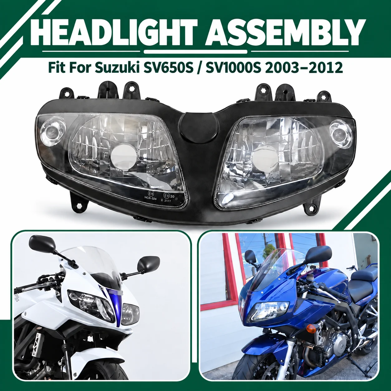 スズキSV650 SV650S SV1000 SV1000S ヘッドライトアセンブリ 2003-2011