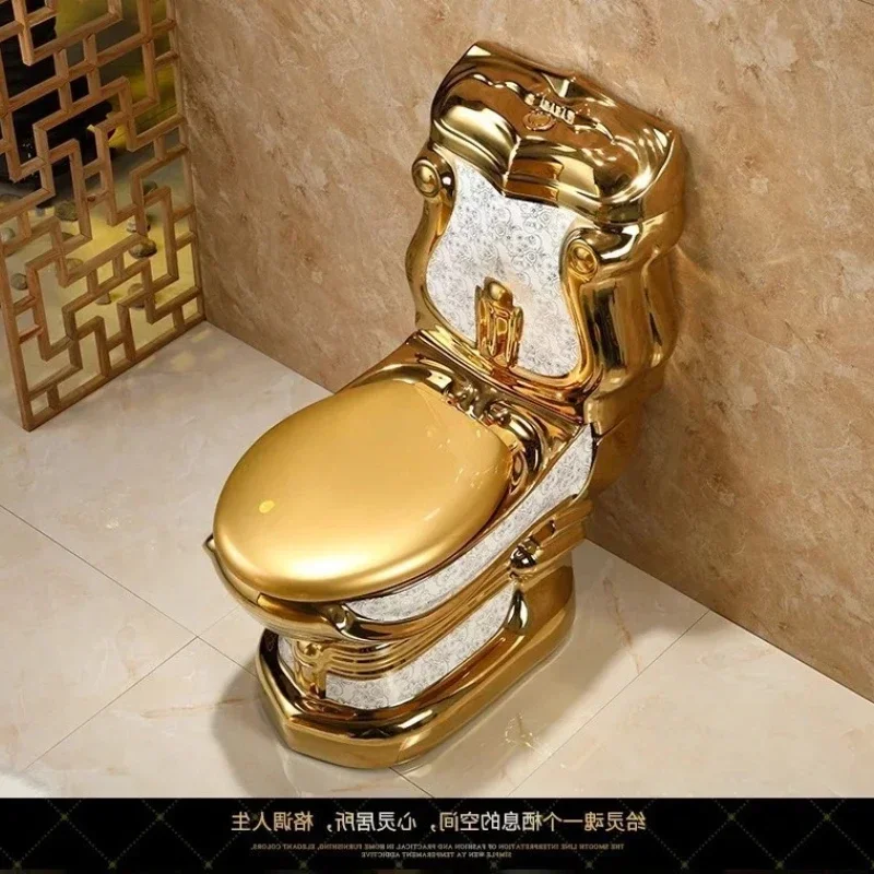 

Retro Palace Toilet Golden Luxury Toilet Hotel Toilet Split