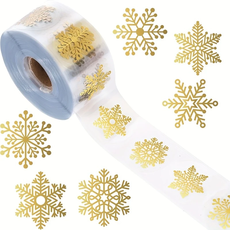 500pcs/Roll Christmas Seal Stickers, Round Labels for Holiday Gifts, Packaging Stickers for Packaging Boxes Party Supplies